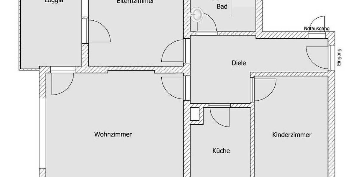 Etagenwohnung Gravenbruch Gravenbruch - 3 Zimmer, 74 m&sup2;, 246.000&euro; | Angebot:26728295