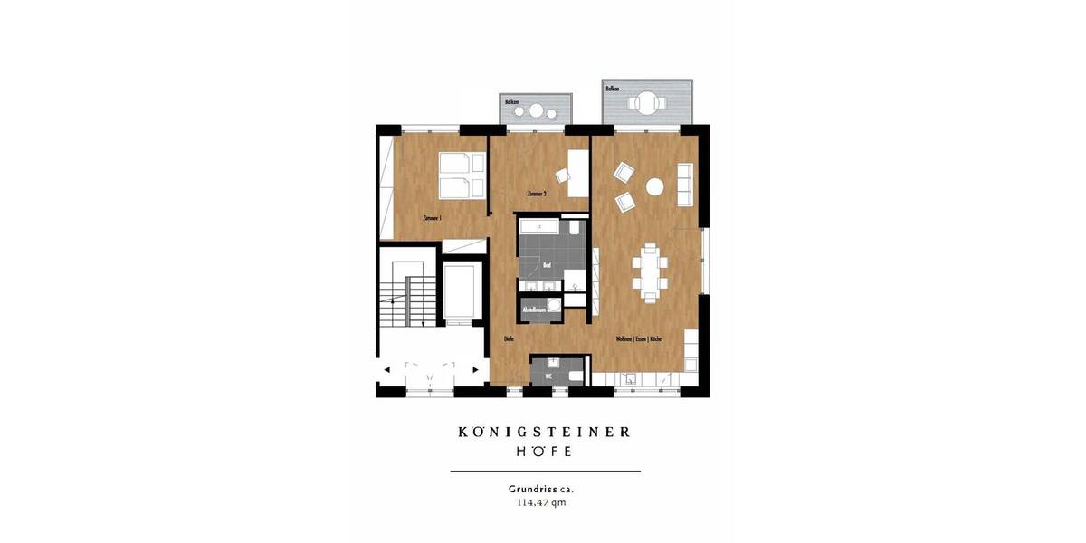 Etagenwohnung Königstein im Taunus Königstein - 3 Zimmer, 114 m&sup2;, 2.045&euro; | Angebot:26798721