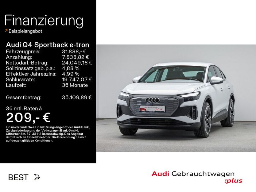 Audi Q4 e-tron 33.700 km 31.888 € Mühlheim 63165