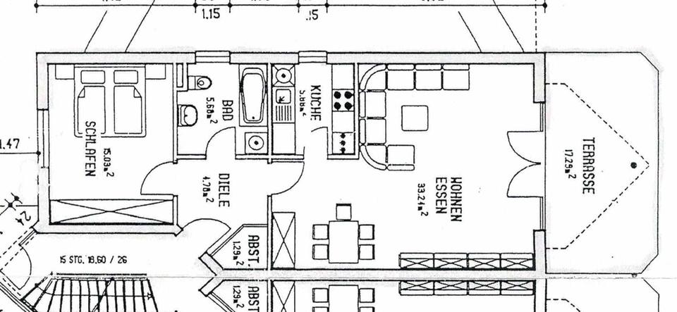 2,5 Zimmer Terrassenwohnung inkl. Tiefgarage, Küche und Schränke 2.5 zimmer
