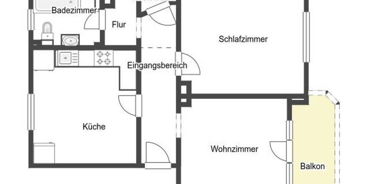 Etagenwohnung Rüsselsheim am Main Rüsselsheim - 2 Zimmer, 58 m&sup2;, 165.000&euro; | Angebot:26841835
