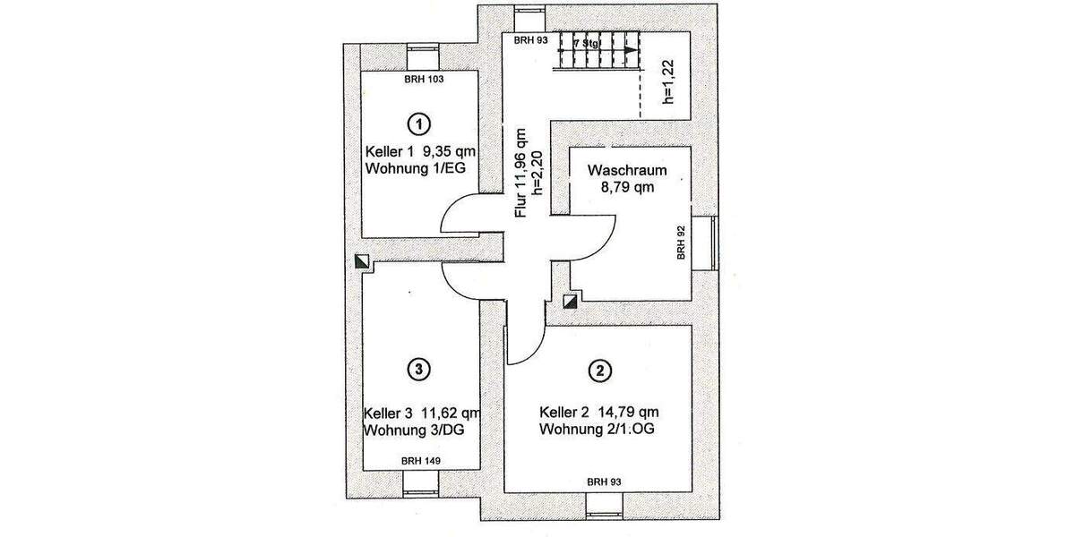 Etagenwohnung Darmstadt Darmstadt-Nord - 3 Zimmer, 65 m&sup2;, 195.000&euro; | Angebot:25737500