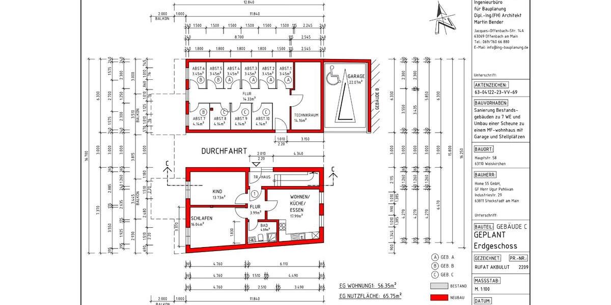 MFH-Projekt mit Grundstück | 10 WE | Bestand+Neubau|Rodgau-Weiski zimmer
