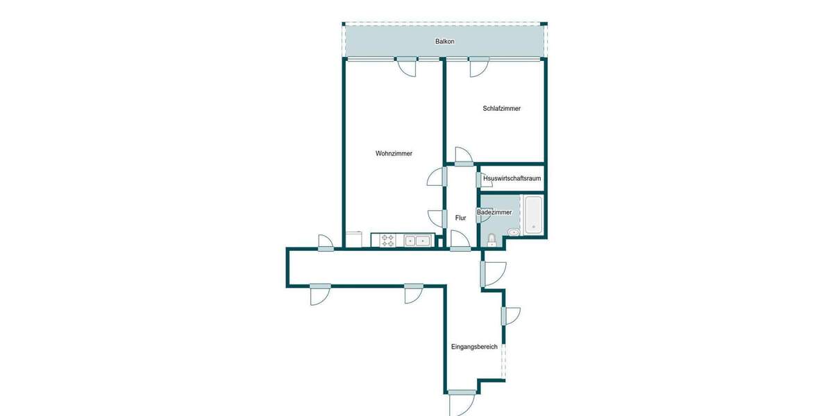 Etagenwohnung Offenbach am Main Hafen - 2 Zimmer, 68 m&sup2;, 195.000&euro; | Angebot:25265615