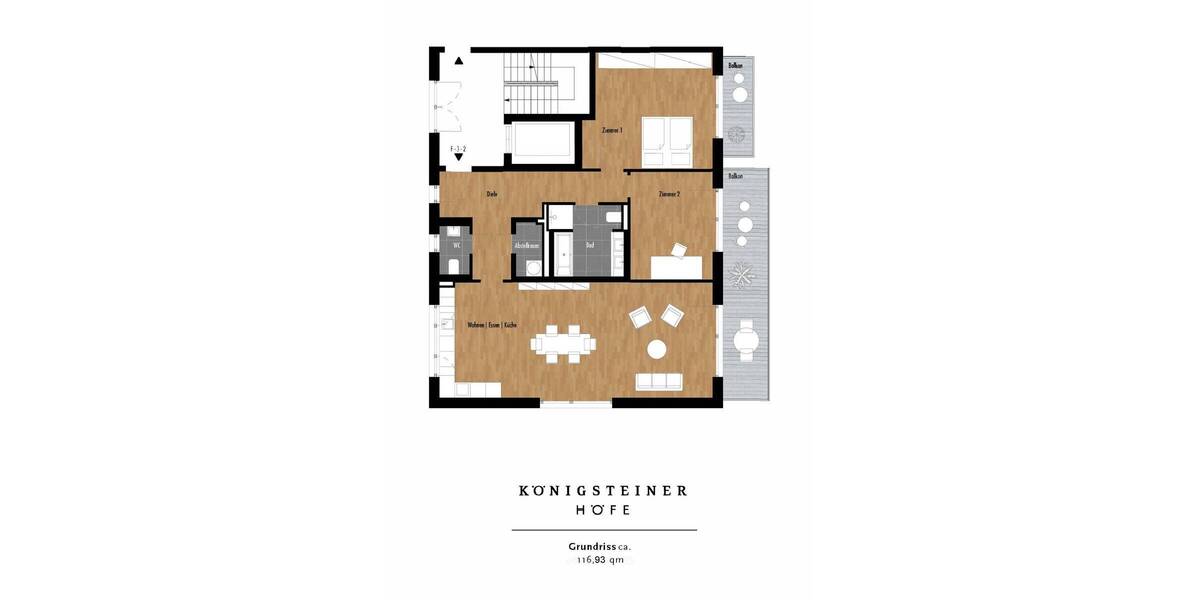 Etagenwohnung Königstein - 3 Zimmer, 116 m&sup2;, 1.995&euro; | Angebot:26017871