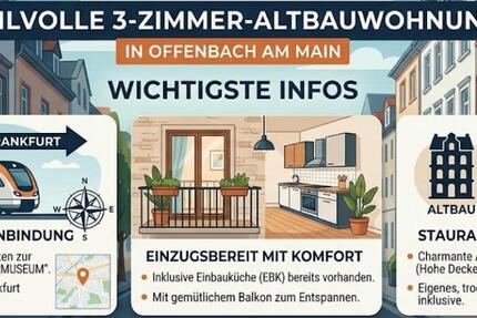 Wohnung Offenbach am Main Hafen - 3 Zimmer, 74 m&sup2;, 1.150&euro; | Angebot:26234368