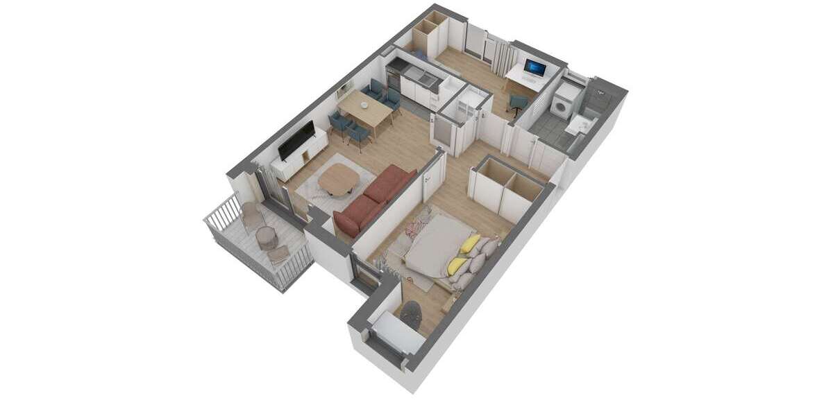 Etagenwohnung Offenbach am Main Bürgel - 3 Zimmer, 57 m&sup2;, 336.000&euro; | Angebot:26835206