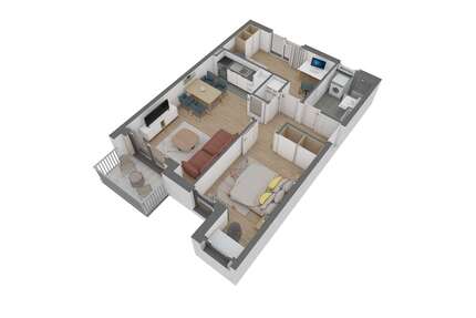 Wohnung Offenbach am Main Bürgel - 3 Zimmer, 57 m&sup2;, 336.000&euro; | Angebot:26835206