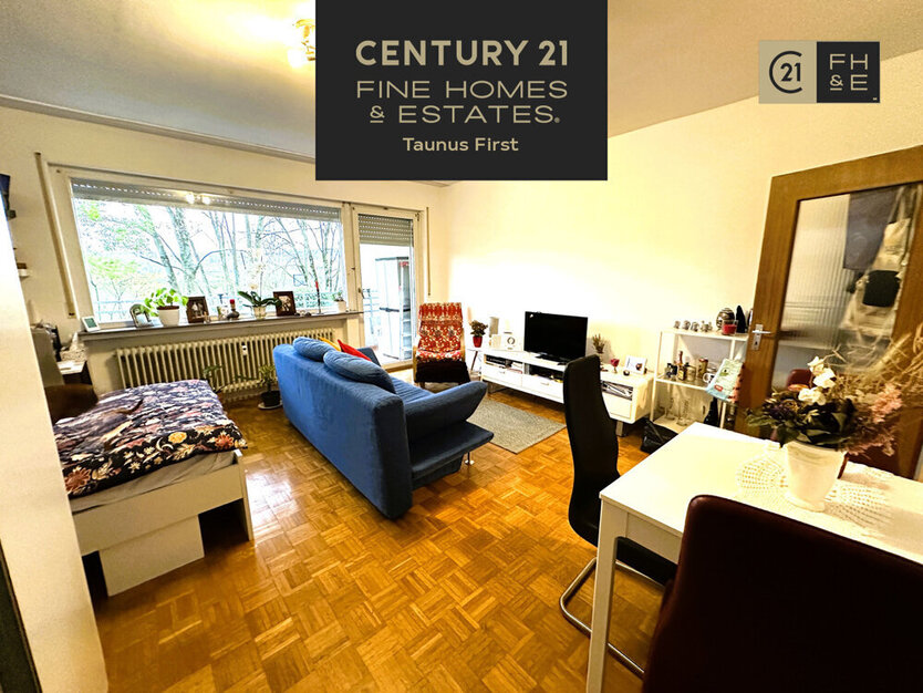 Top investment, quiet location, 1.5-room apartment, balcony, outdoor parking lot, LiederbachTaunus