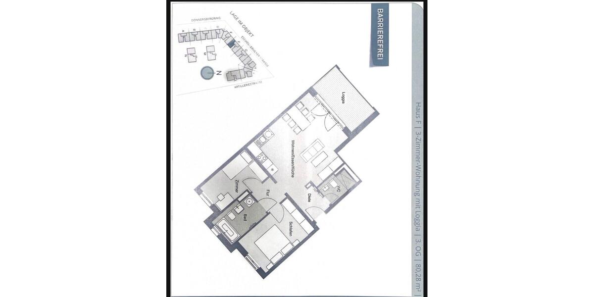 Etagenwohnung Weiterstadt - 3 Zimmer, 80 m&sup2;, 1.490&euro; | Angebot:26241346