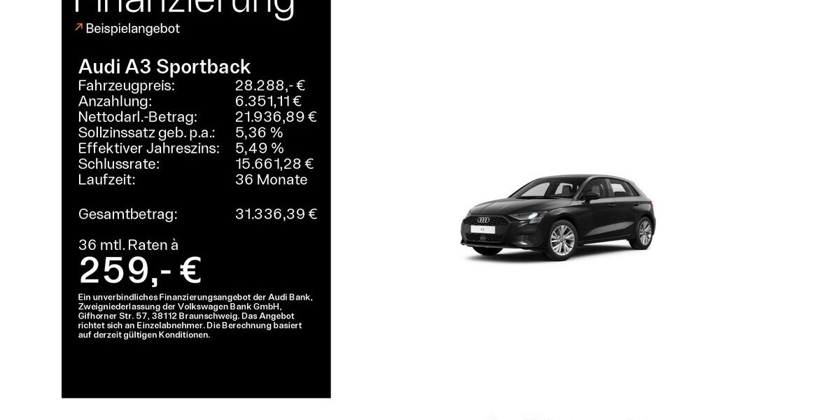 Audi A3 47.900 km 28.288 &euro; Mühlheim 63165