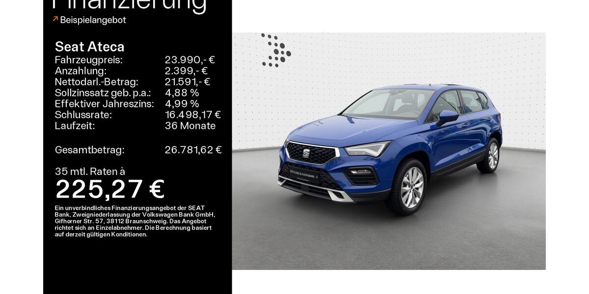 Seat Ateca 38.461 km 23.590 &euro; Kelkheim 65779