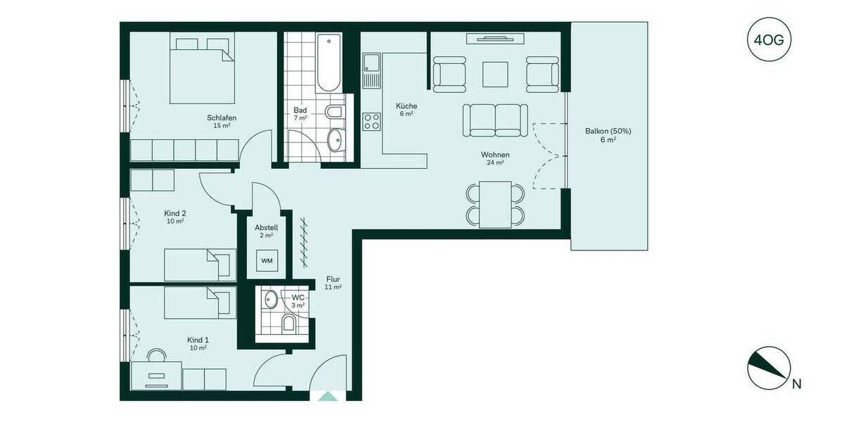 Etagenwohnung Langen Nordend - 4 Zimmer, 93 m&sup2;, 524.900&euro; | Angebot:25664074