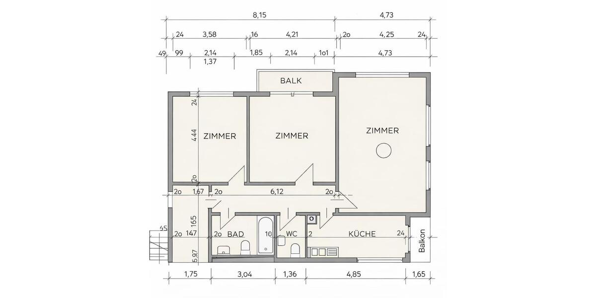 Etagenwohnung Hanau Kesselstadt - 1 Zimmer, 97 m&sup2;, 275.000&euro; | Angebot:26222705