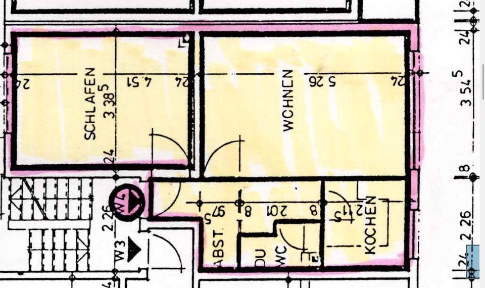 Etagenwohnung Bad Homburg vor der Höhe Berliner Siedlung/Gartenfeld - 2 Zimmer, 45 m&sup2;, 219.000&euro; | Angebot:26700522