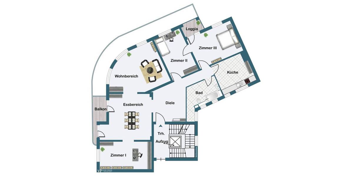 Etagenwohnung Frankfurt am Main Sachsenhausen - 5 Zimmer, 165 m&sup2;, 1.190.000&euro; | Angebot:26766599
