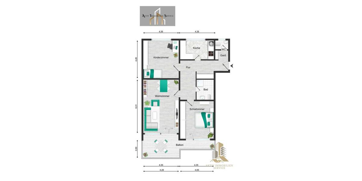 Etagenwohnung Niederdorfelden - 3 Zimmer, 98 m&sup2;, 990&euro; | Angebot:26187880