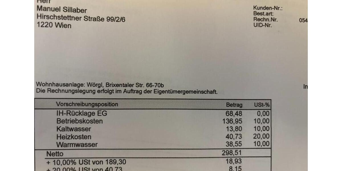 Vermietete Wohnung zu verkaufen 66m2 WörglTirol 3 zimmer