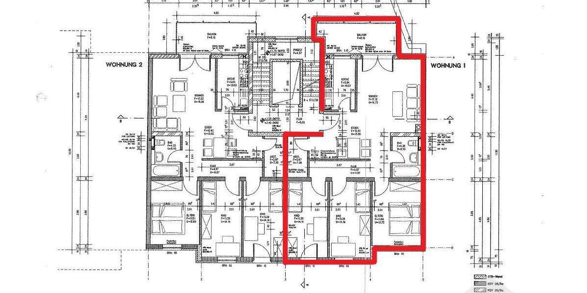 Etagenwohnung Frankfurt am Main Ostend - 4 Zimmer, 83 m&sup2;, 470.000&euro; | Angebot:25780811