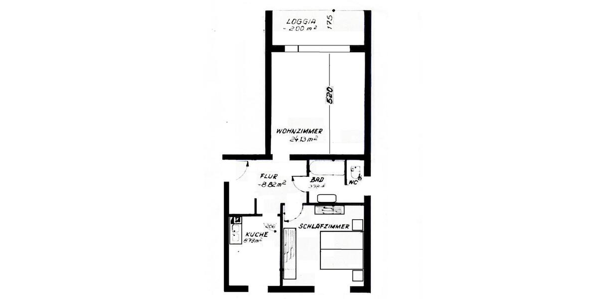 Etagenwohnung Rodgau - 2 Zimmer, 64 m&sup2;, 165.000&euro; | Angebot:26146172