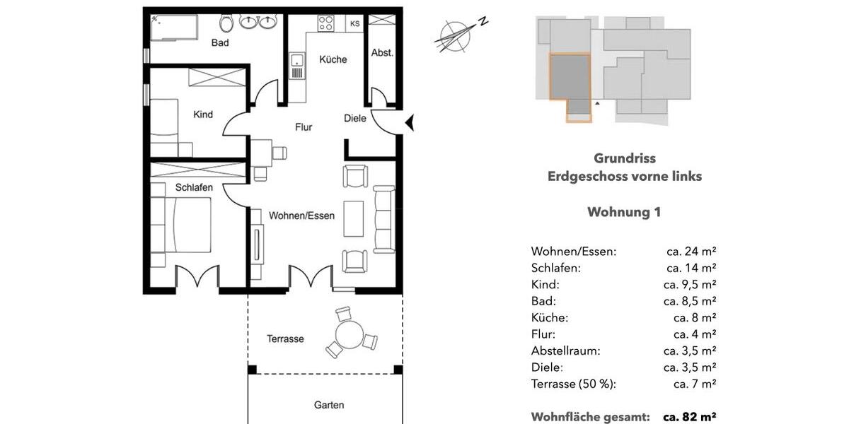 Hochwertige 2,5-Zimmer-Penthouse-Wohnung mit Einbauküche und Aufzug 2.5 zimmer
