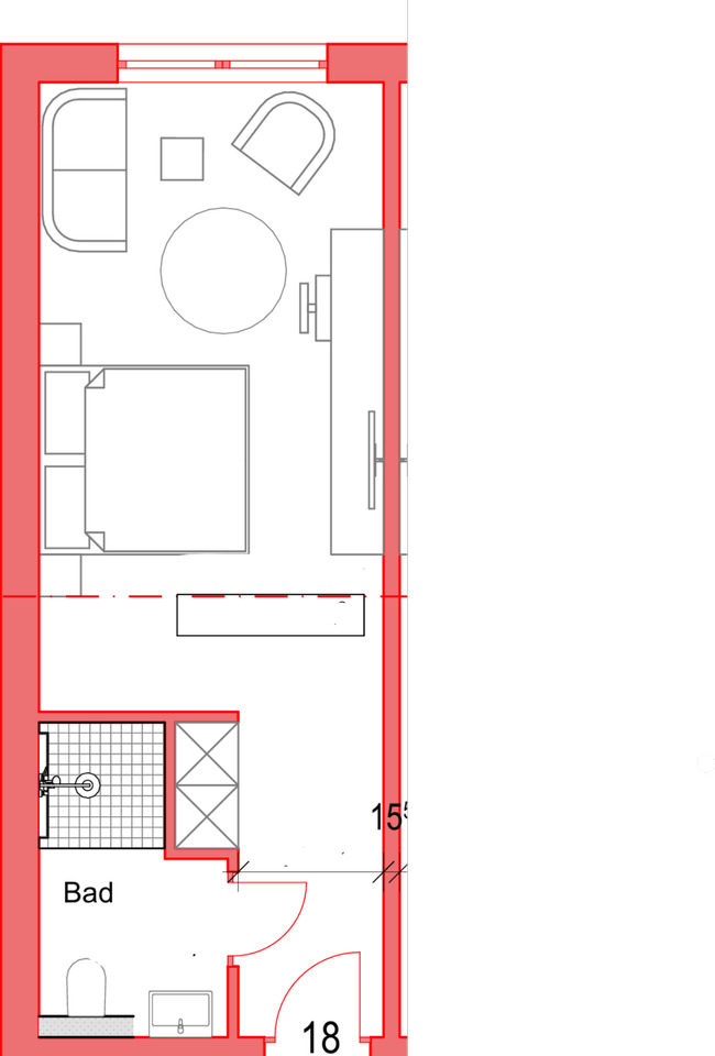 Möbliertes 1-Zimmer Apartment im Boardinghouse 30qm zimmer