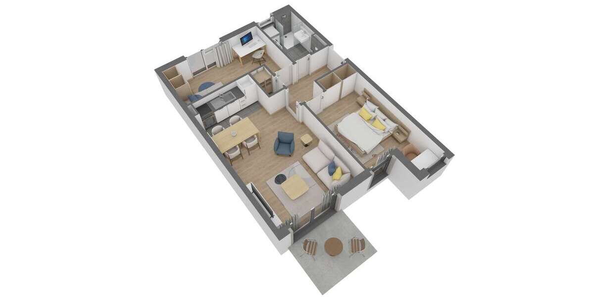 Etagenwohnung Offenbach am Main Bürgel - 3 Zimmer, 59 m&sup2;, 337.970&euro; | Angebot:26835200
