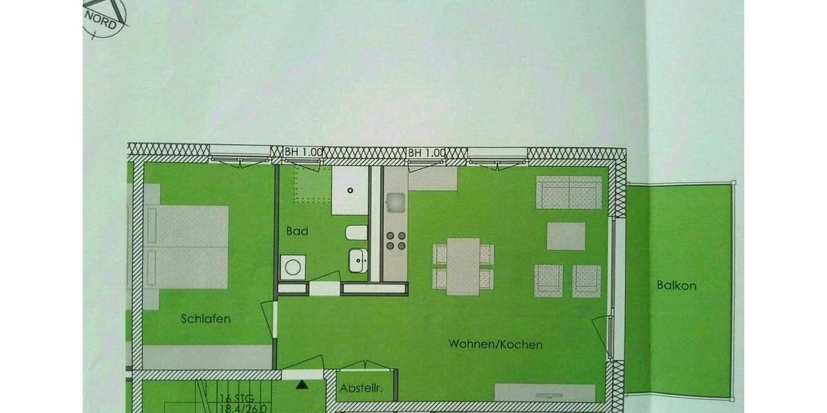 Etagenwohnung Offenbach am Main Hafen - 2 Zimmer, 63 m&sup2;, 1.040&euro; | Angebot:26260752