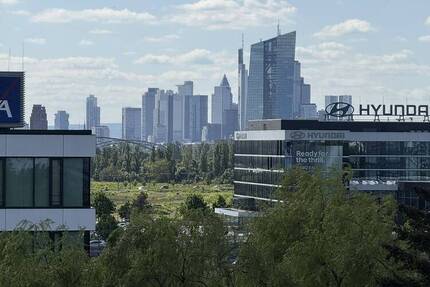 Helle und gut geschnittene Wohnung mit Blick auf die Frankfurter Skyline