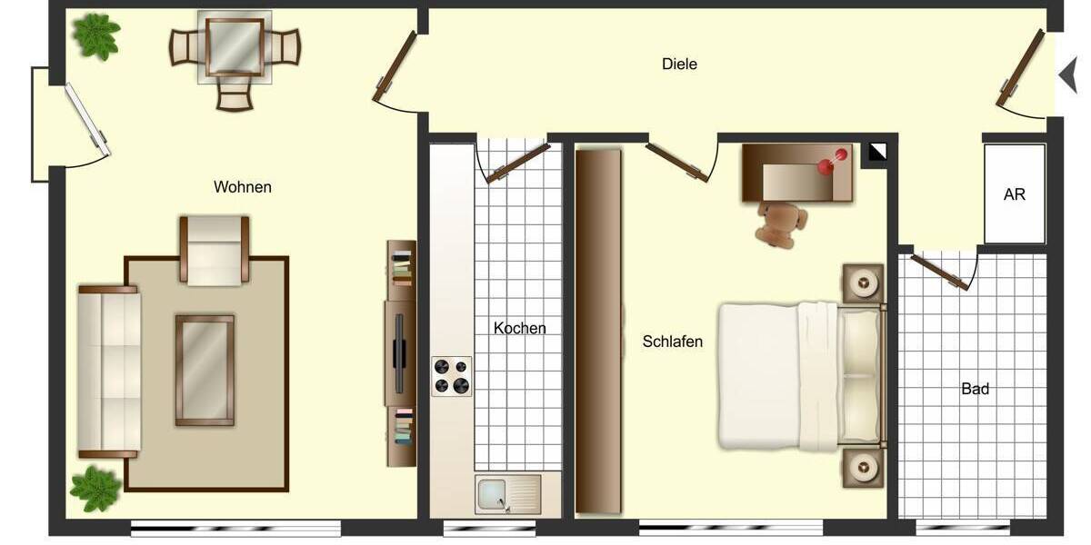 Gepflegte 2-Zimmerwohnung im 3. OG mit EBK, Kellerraum und KFZ-Stellplatz in Dieburg! 2 zimmer