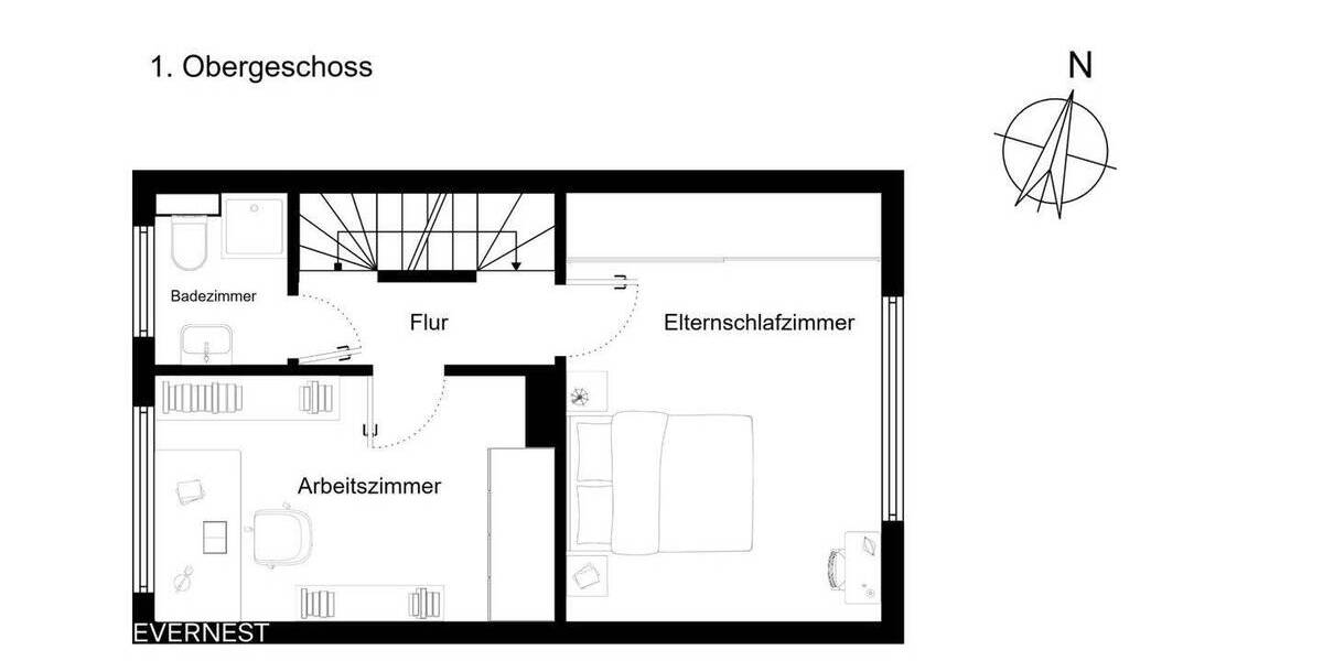 Reihenmittelhaus Frankfurt am Main Dornbusch - 4 Zimmer, 102 m&sup2;, 580.000&euro; | Angebot:26805151