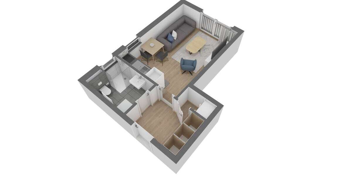 Etagenwohnung Offenbach am Main Bürgel - 1 Zimmer, 27 m&sup2;, 158.840&euro; | Angebot:26835207