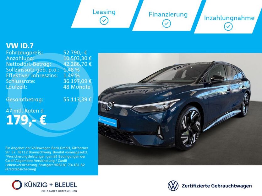 VW ID.7 12.654 km 52.790 € Aschaffenburg 63741