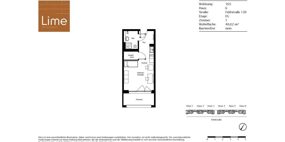 Erdgeschoßwohnung Offenbach am Main Bieberer Berg - 1 Zimmer, 40 m&sup2;, 695&euro; | Angebot:26232200