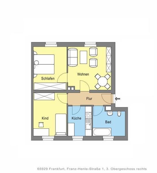 Gemütliches Nest: Individuelle 3-ZimmerDachgeschoßwohnung