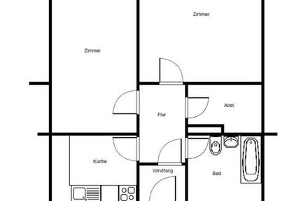 Sanierte 3 Zimmerwohnung mit Tageslichtbad und Balkon