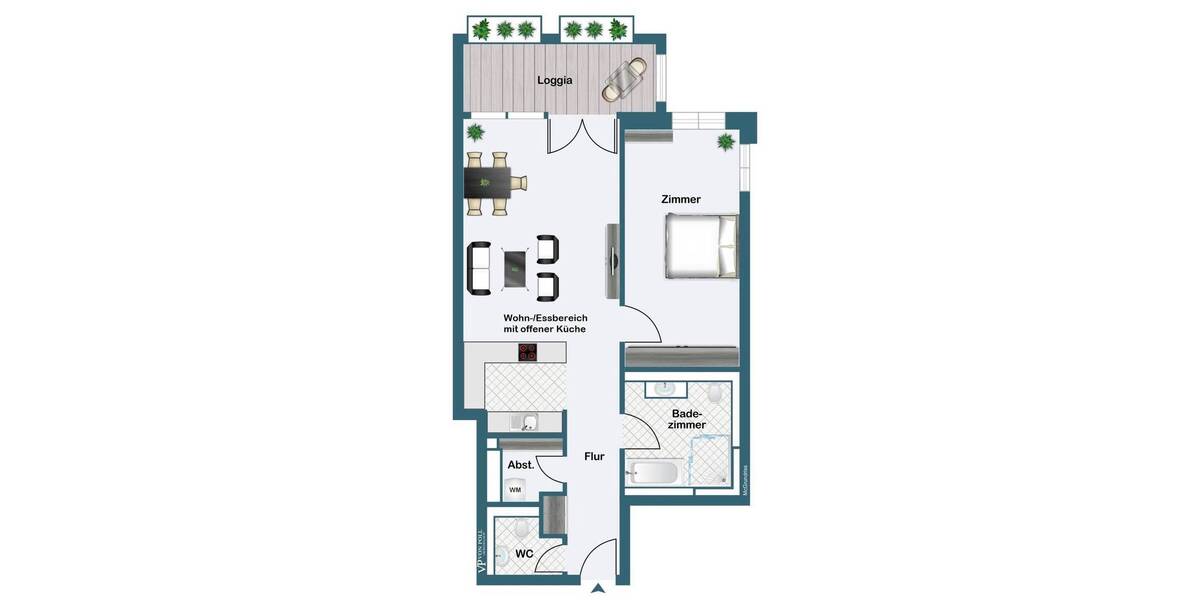 Etagenwohnung Frankfurt am Main Ostend - 2 Zimmer, 79 m&sup2;, 850.000&euro; | Angebot:26257179