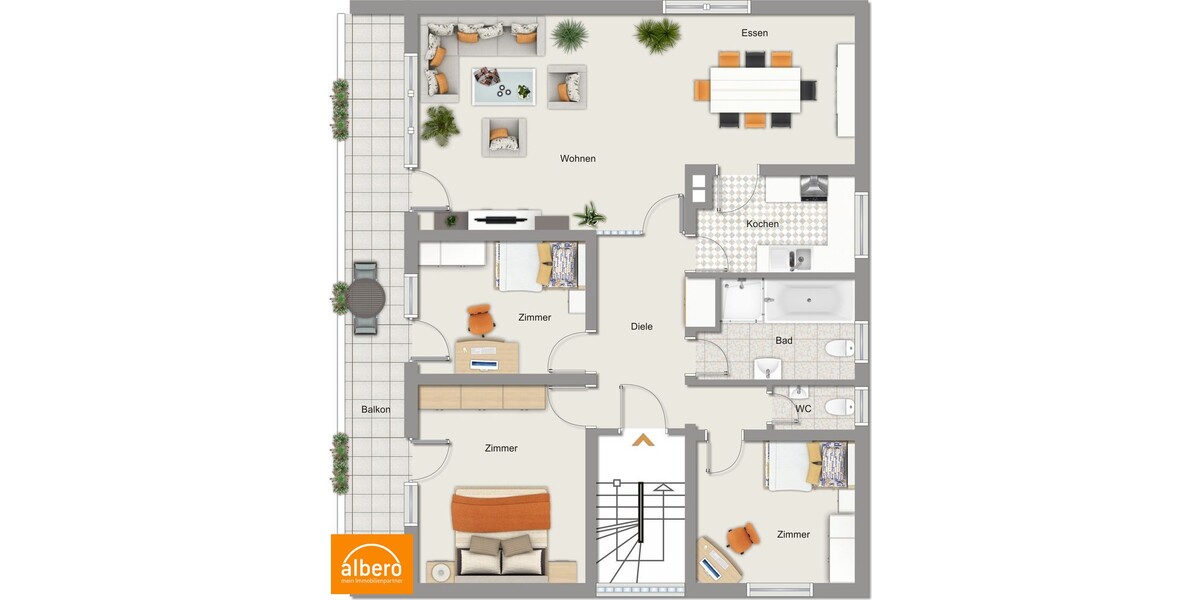 albero:) renovierte, lichtdurchflutete 4 Zimmer in ruhiger Anwohnerlage und kleiner Wohneinheit 4 zimmer