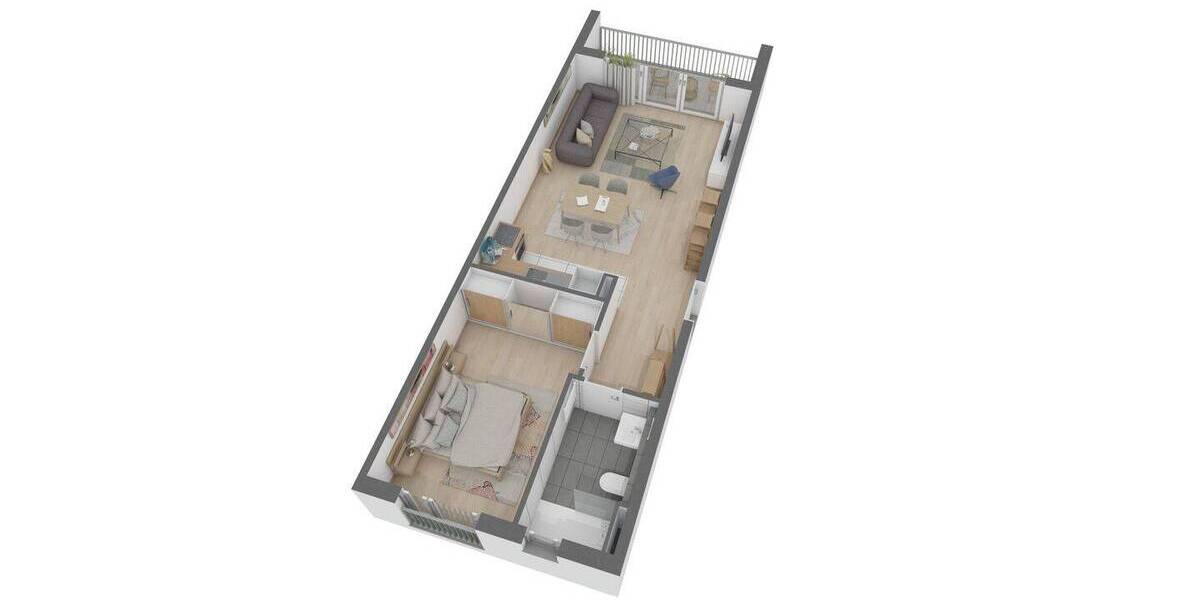 Etagenwohnung Offenbach am Main Bieber - 2 Zimmer, 56 m&sup2;, 345.530&euro; | Angebot:26840633