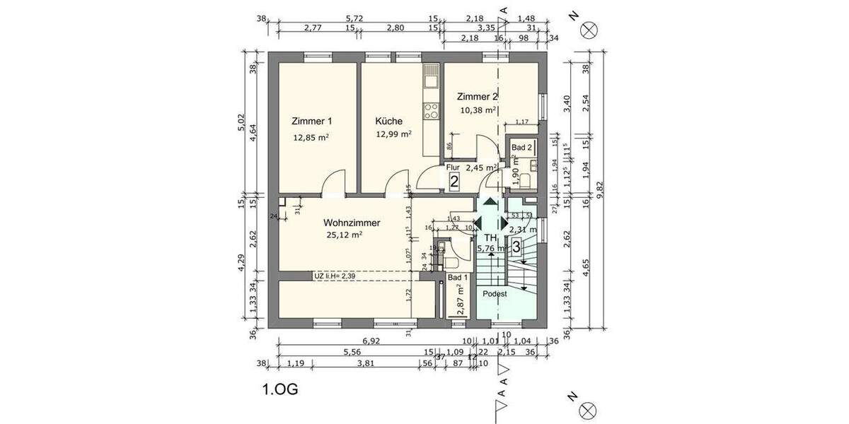 Erstbezug nach A+ Kernsanierung, OG-Wohnung mit vielen Möglichkeiten 4 zimmer