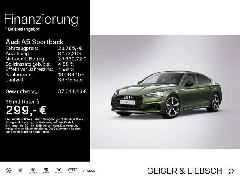 Audi A5 44.675 km 33.785 € Linsengericht 63589