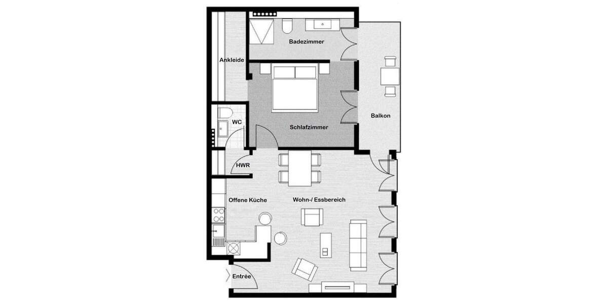 Etagenwohnung Frankfurt am Main Innenstadt - 2 Zimmer, 78 m&sup2;, 2.350&euro; | Angebot:25242651