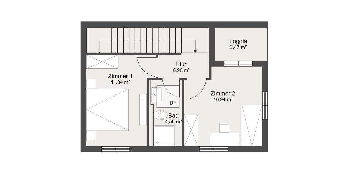 Etagenwohnung Offenbach Kaiserlei - 3 Zimmer, 71 m&sup2;, 399.000&euro; | Angebot:25769852