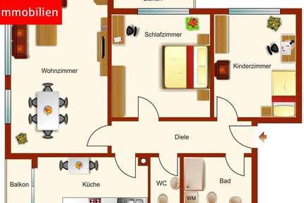 Wohnung Hanau Kesselstadt - 3 Zimmer, 97 m&sup2;, 259.000&euro; | Angebot:25547326