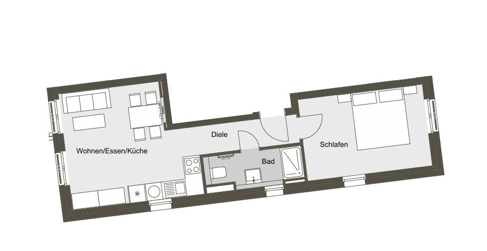 Etagenwohnung Darmstadt Darmstadt-West - 2 Zimmer, 44 m&sup2;, 995&euro; | Angebot:26696698