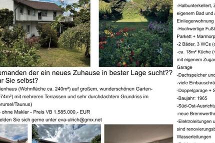Haus Oberursel (Taunus) - 9 Zimmer, 240 m&sup2;, 1.585.000&euro; | Angebot:26857841