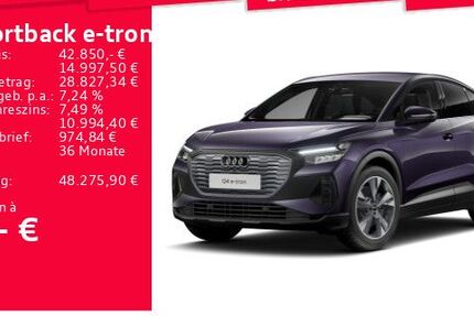 Audi Q4 e-tron 3.800 km 42.850 &euro; Frankfurt am Main 60314