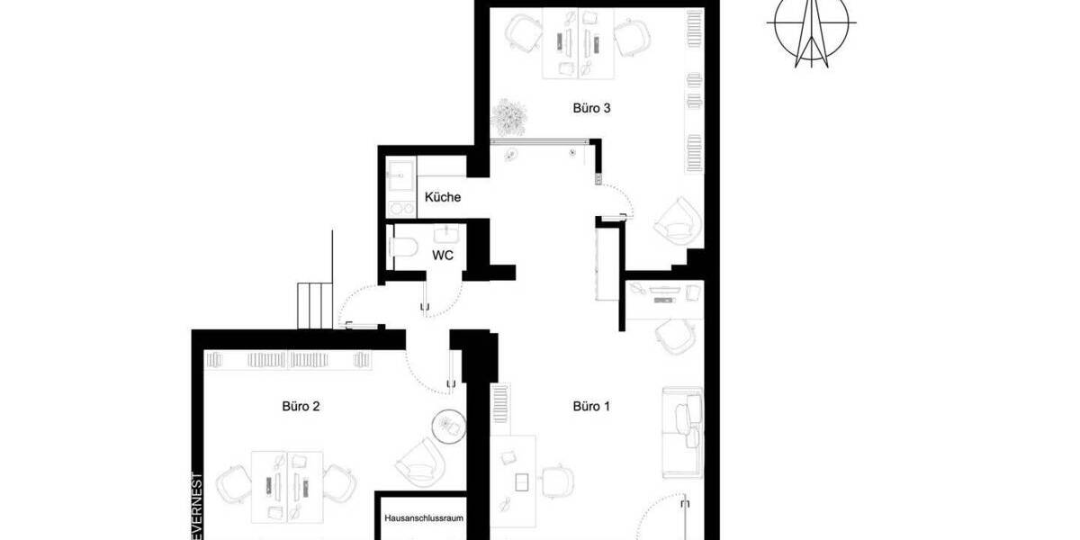 Gewerbeobjekt Frankfurt am Main Sachsenhausen - 3 Zimmer, 67 m&sup2;, 470.000&euro; | Angebot:26684613