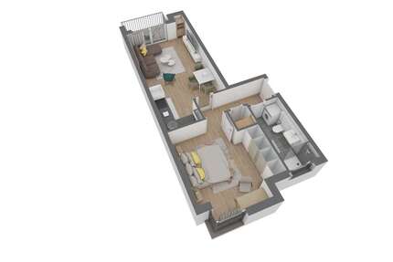 Wohnung Offenbach am Main Bürgel - 2 Zimmer, 47 m&sup2;, 281.310&euro; | Angebot:26835205