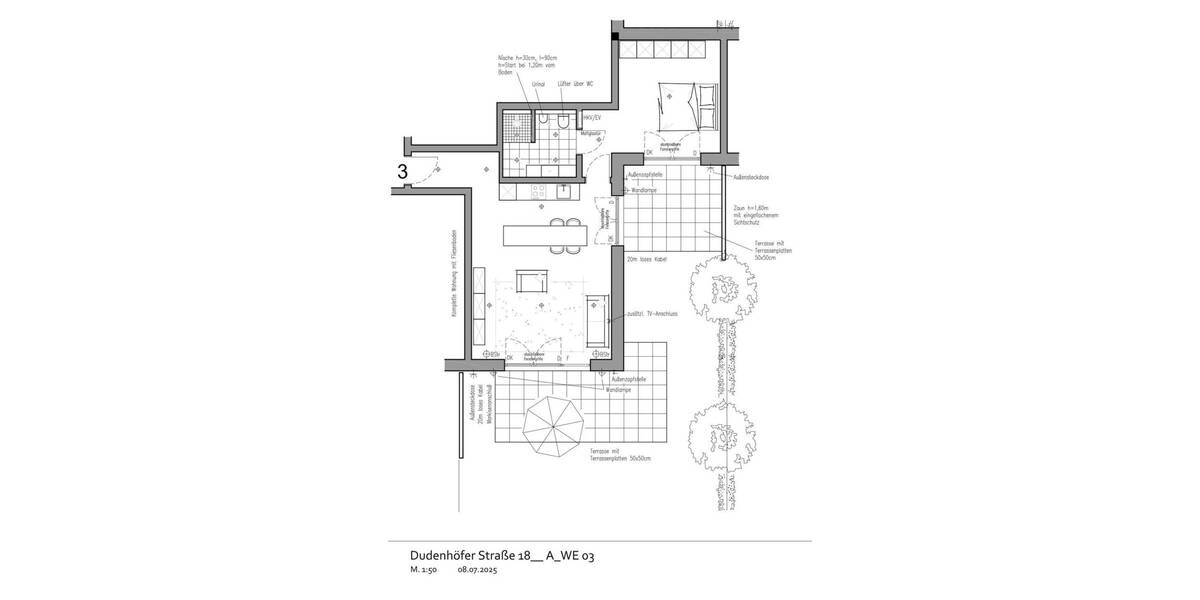 Erdgeschoss | 62,21 m² | EG | 2 Zimmer mit Terrasse & Gartenanteil 2 zimmer